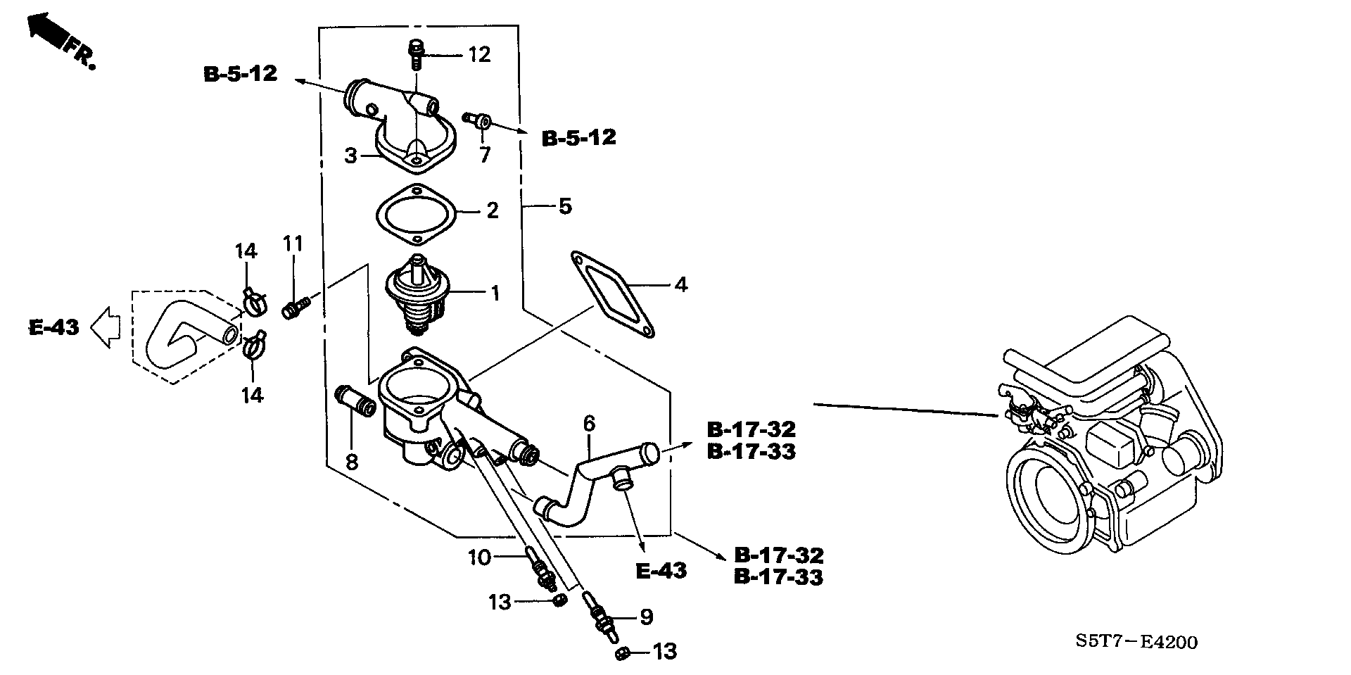 Honda 19320-PLZ-D00 - Termostato, Refrigerante www.autoricambit.com