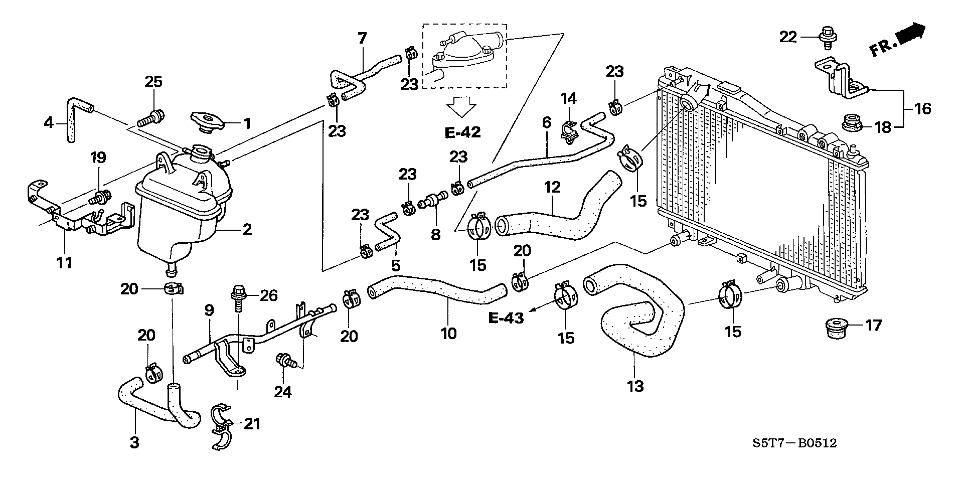 Honda 19045P1KE01 - Tappo, radiatore www.autoricambit.com