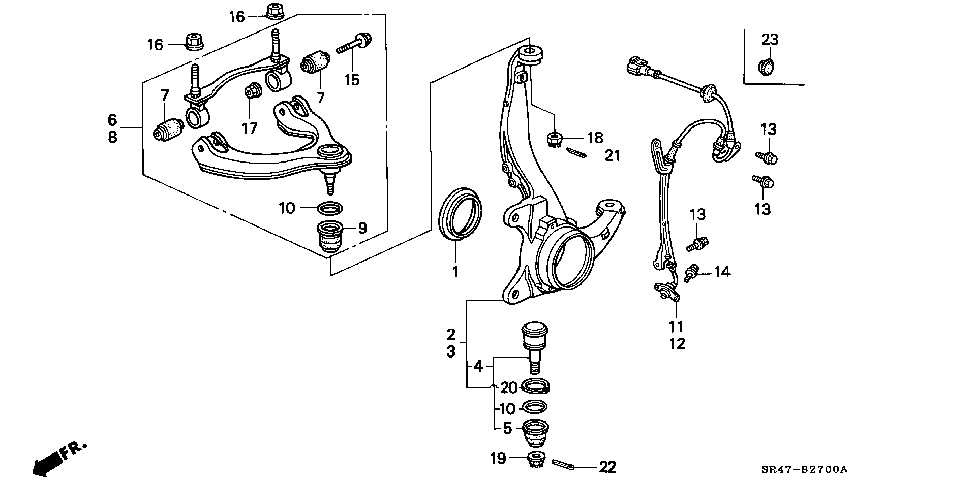 Honda 51220-SR3-003 - Giunto di supporto / guida www.autoricambit.com