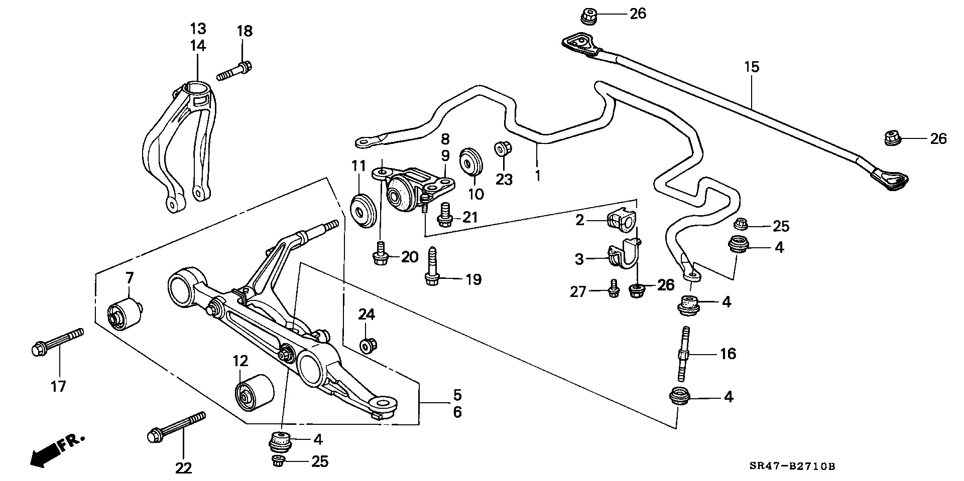 Honda 51360-SR3-A02 - Sospensione a ruote indipendenti www.autoricambit.com