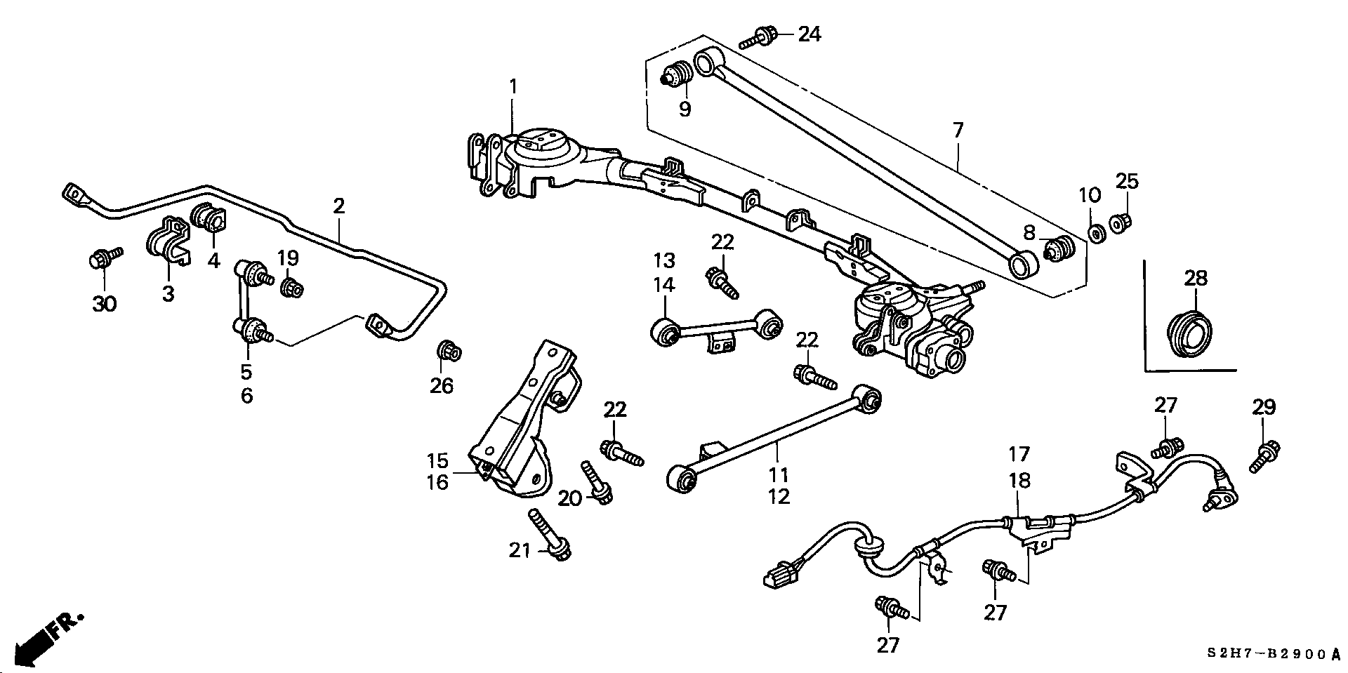 Honda 52370-S2H-000 - Silent Block, Supporto Braccio Oscillante www.autoricambit.com