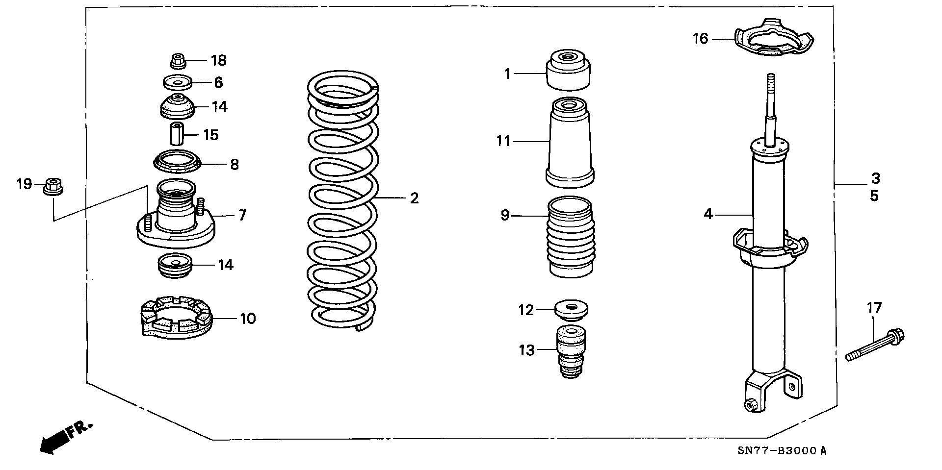 Honda 52611-SN7-E02 - Ammortizzatore www.autoricambit.com