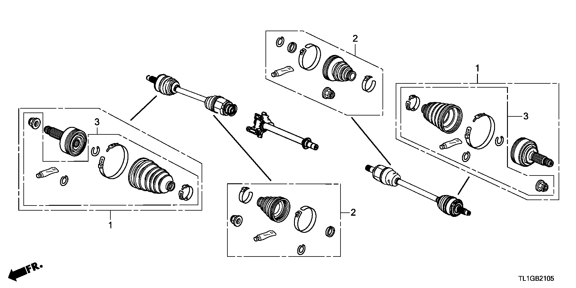 Honda 44018-TA0-A51 - Cuffia, Semiasse www.autoricambit.com