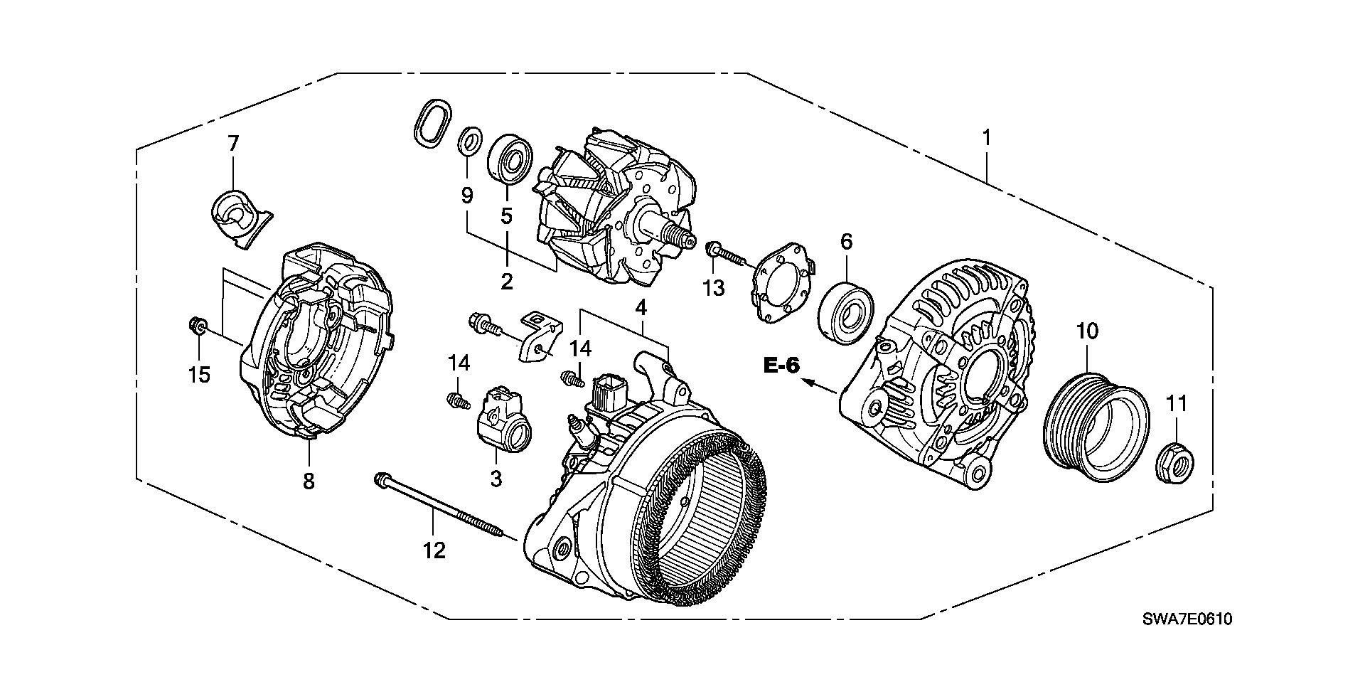 Honda 31114-PGK-A01 - Puleggia cinghia, Alternatore www.autoricambit.com