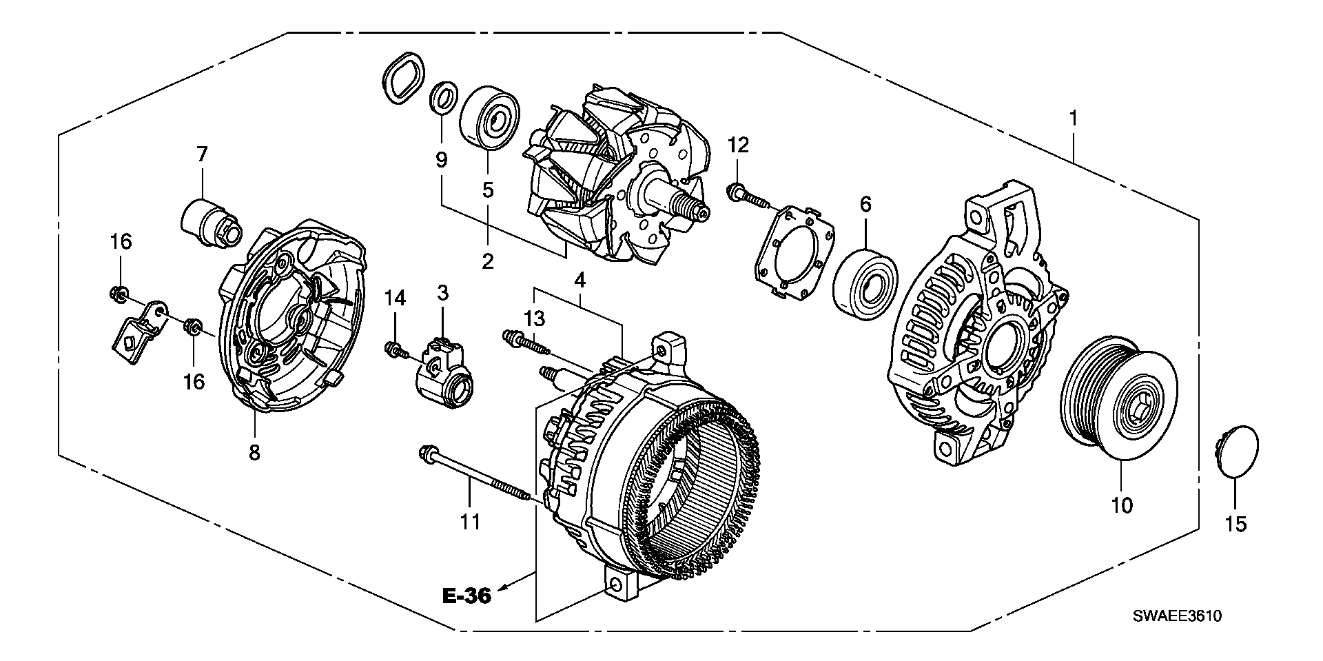 Honda 31100RSRE01 - Alternatore www.autoricambit.com