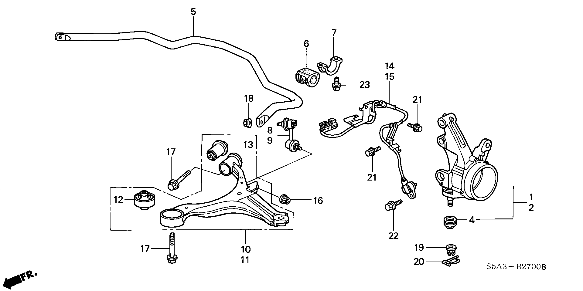 Honda 51360-S5A-A03 - Sospensione a ruote indipendenti www.autoricambit.com