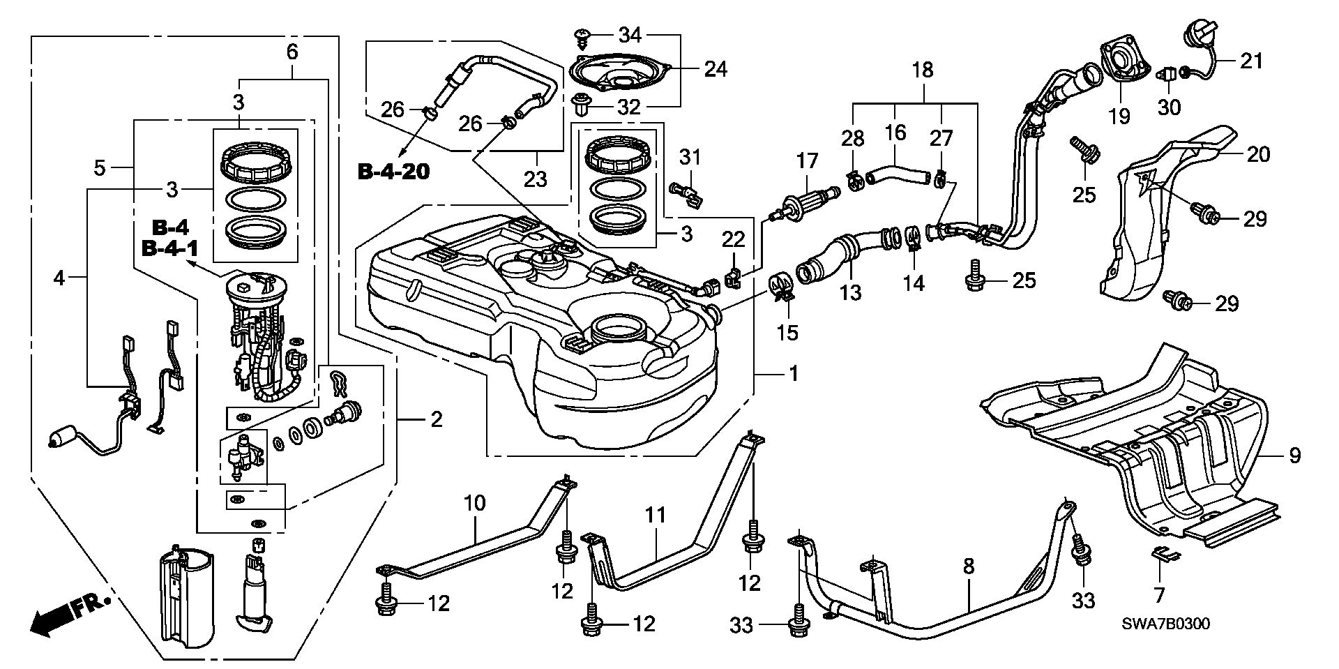 Honda 17048SWWE00 - Filtro carburante www.autoricambit.com