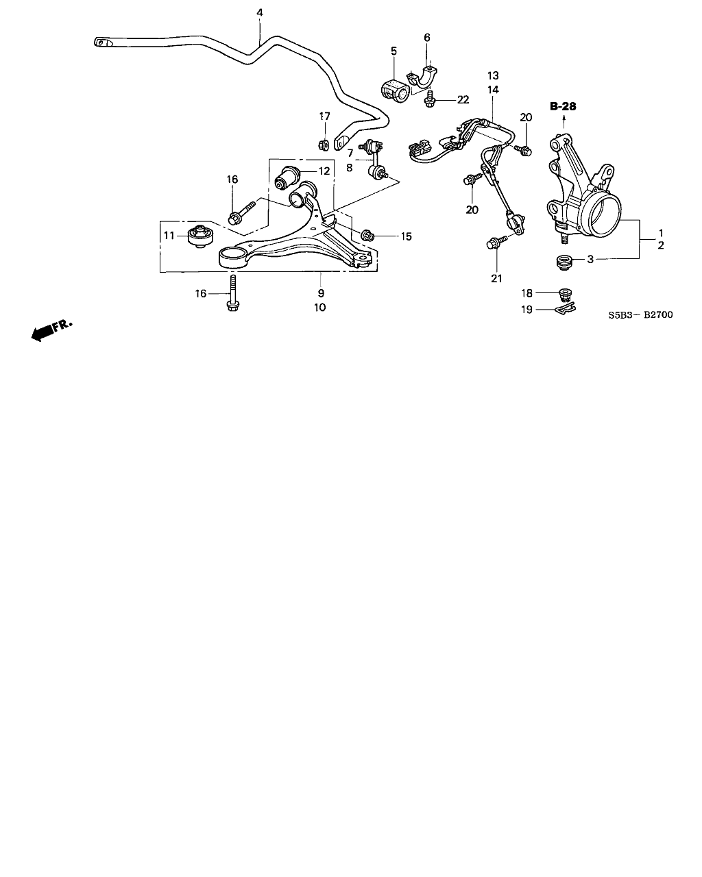 Honda 51360-S5B-A10 - Sospensione a ruote indipendenti www.autoricambit.com