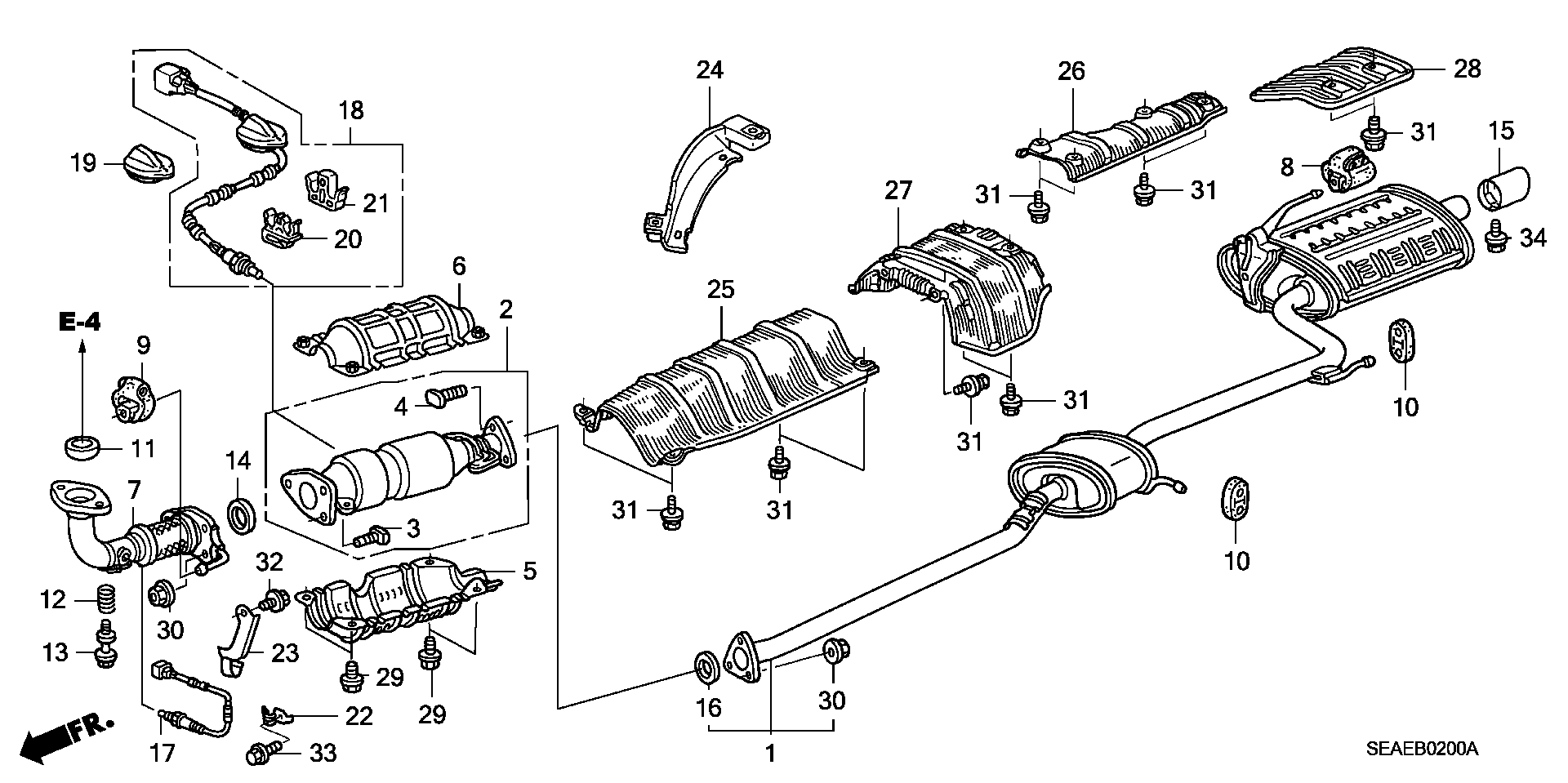 Honda 36531-RBB-003 - Sonda lambda www.autoricambit.com