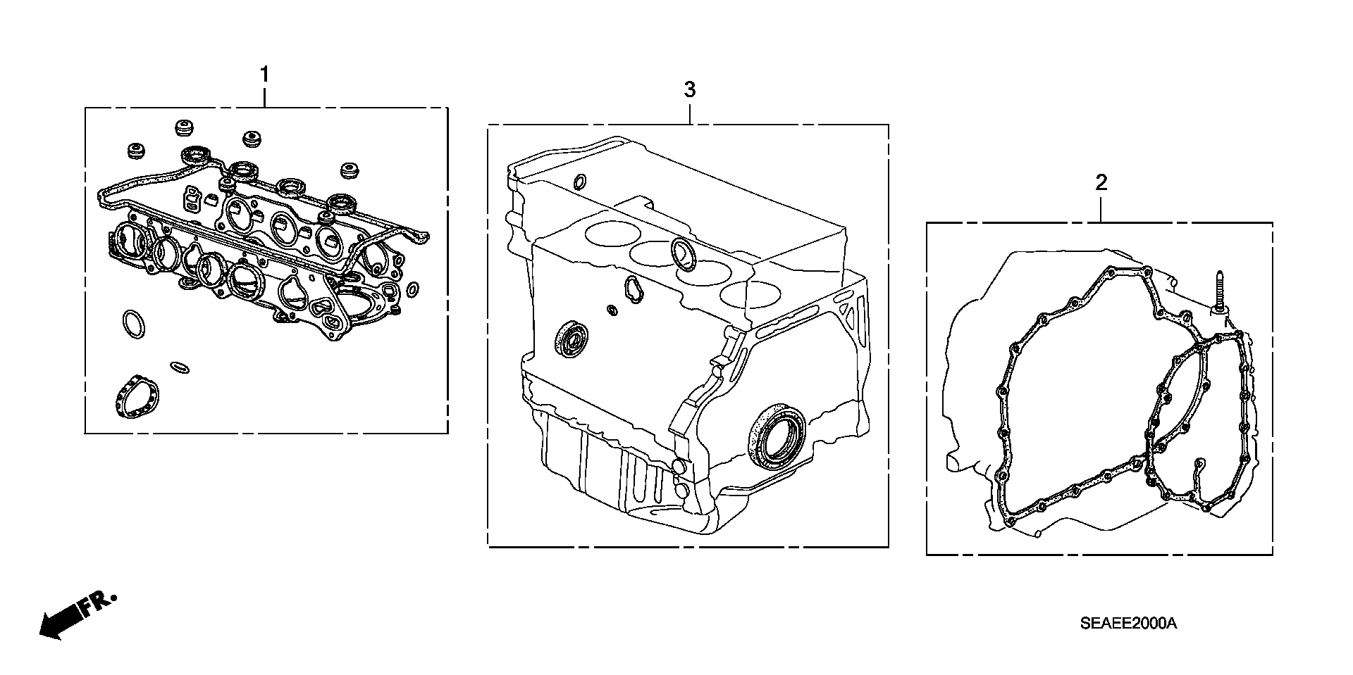 Honda 06114-RBA-020 - Kit guarnizioni, Monoblocco www.autoricambit.com