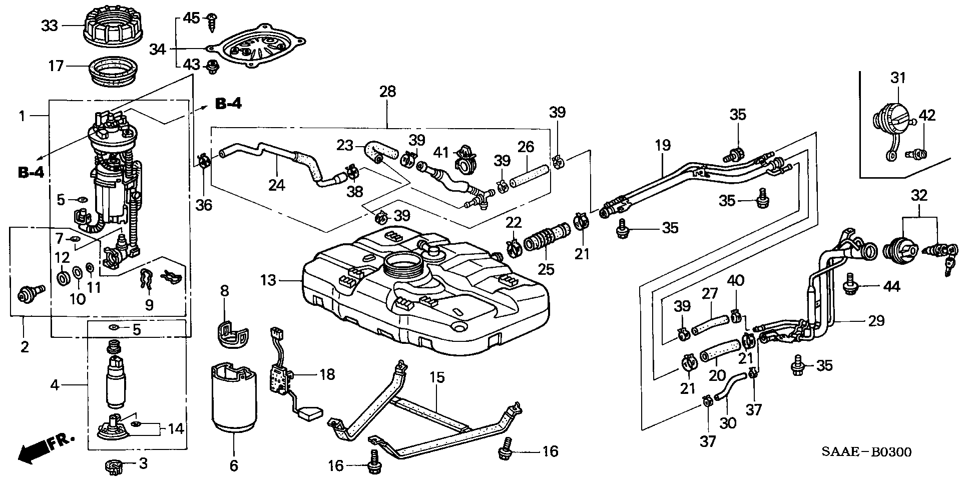 Honda 17040SAA000* - Pompa carburante www.autoricambit.com