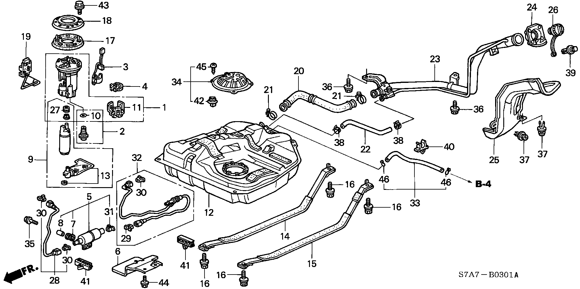 Honda 16010-S7A-H30 - Filtro carburante www.autoricambit.com