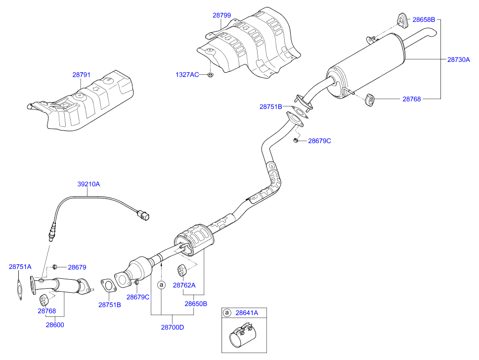 KIA 28751-2V000 - Guarnizione, Tubo gas scarico www.autoricambit.com