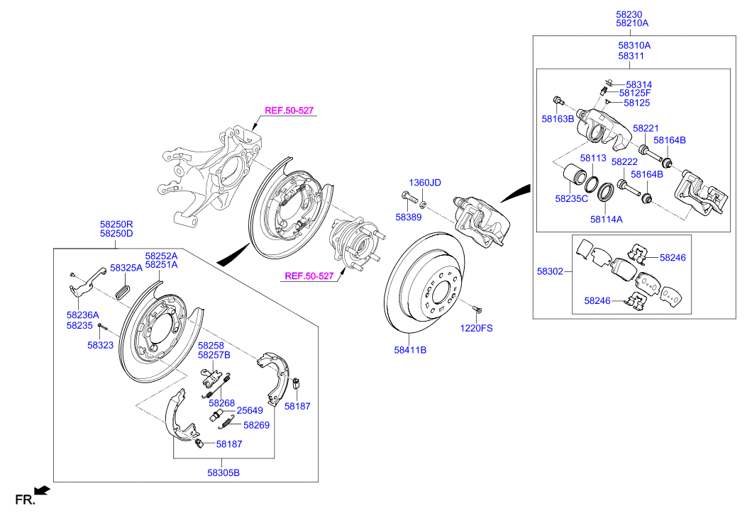 KIA 58302 2WA00 - Kit pastiglie freno, Freno a disco www.autoricambit.com