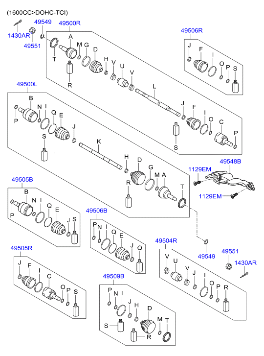 Hyundai 495012H001 - Semiasse, Ripartitore di coppia www.autoricambit.com