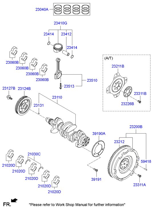 Hyundai 23040-2E000 - Kit fasce elastiche www.autoricambit.com