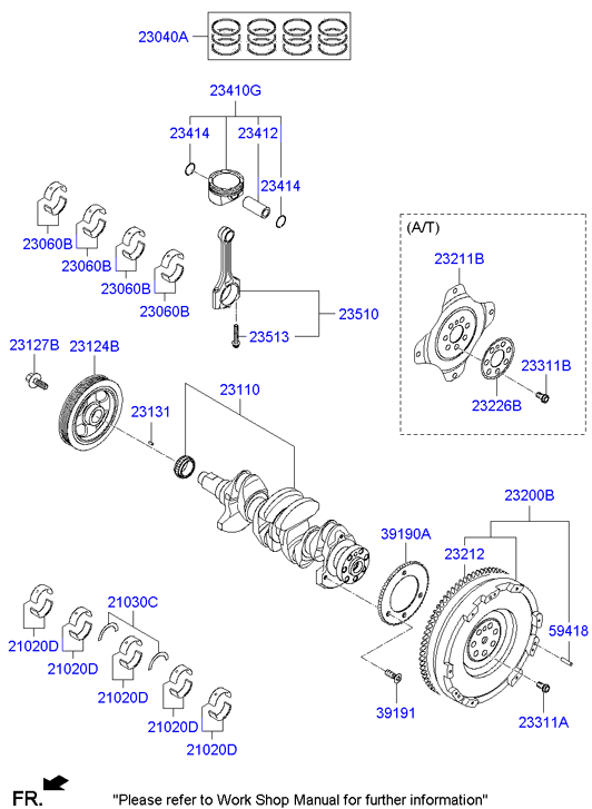 Hyundai 23060-2E000 - Bronzina di biella www.autoricambit.com