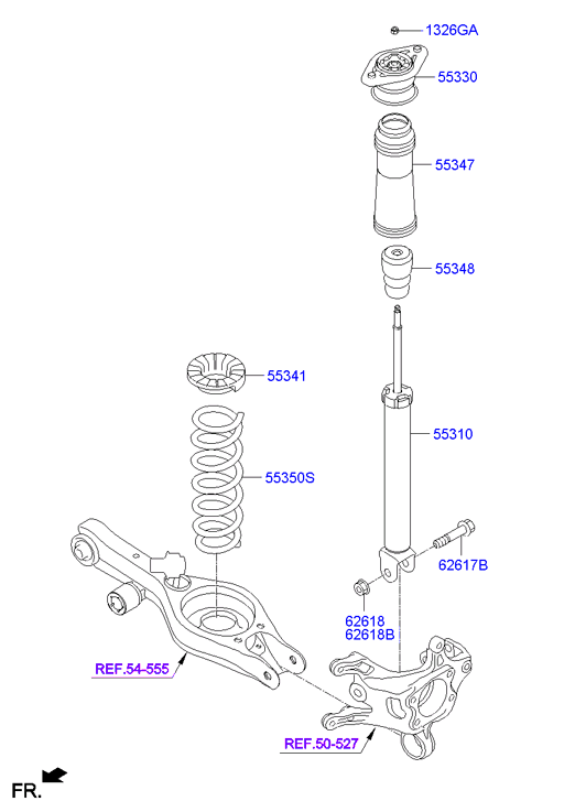 KIA 553303R010 - Supporto ammortizzatore a molla www.autoricambit.com