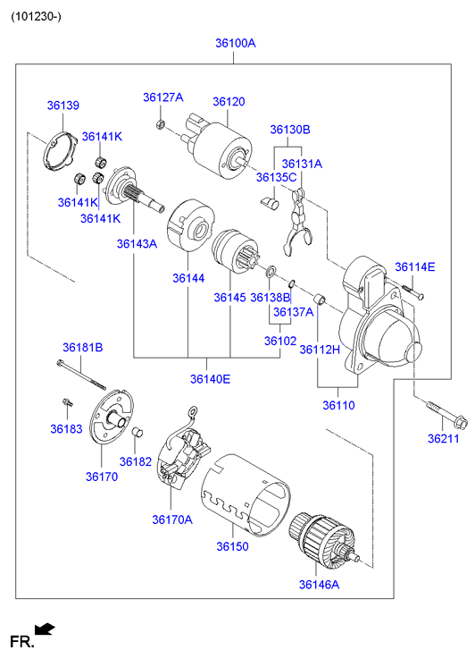 KIA 361002G000 - Motorino d'avviamento www.autoricambit.com