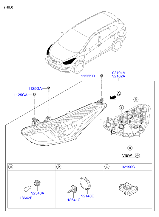 Hyundai 921662V000 - Lampadina, Luce guida diurna www.autoricambit.com