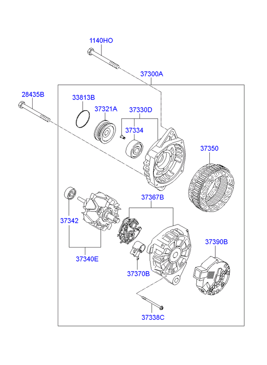 Hyundai 37300 2A850 - Alternatore www.autoricambit.com