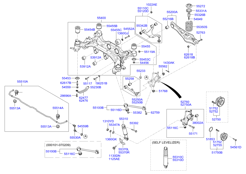 Hyundai 55250-2B000 - Sospensione a ruote indipendenti www.autoricambit.com