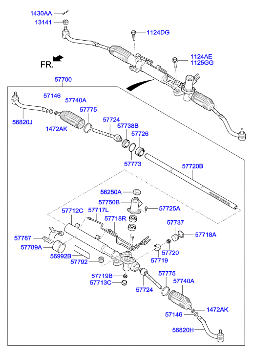 KIA 56821-2B000 - Testa barra d'accoppiamento www.autoricambit.com