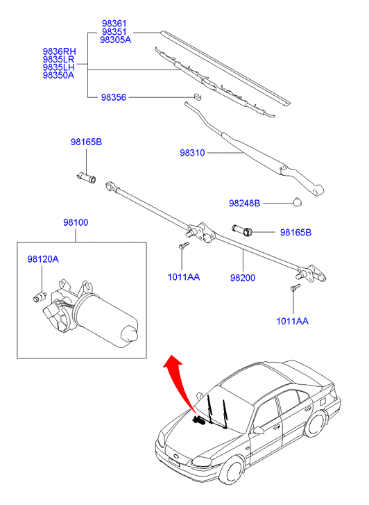 Hyundai 9836025600 - Spazzola tergi www.autoricambit.com