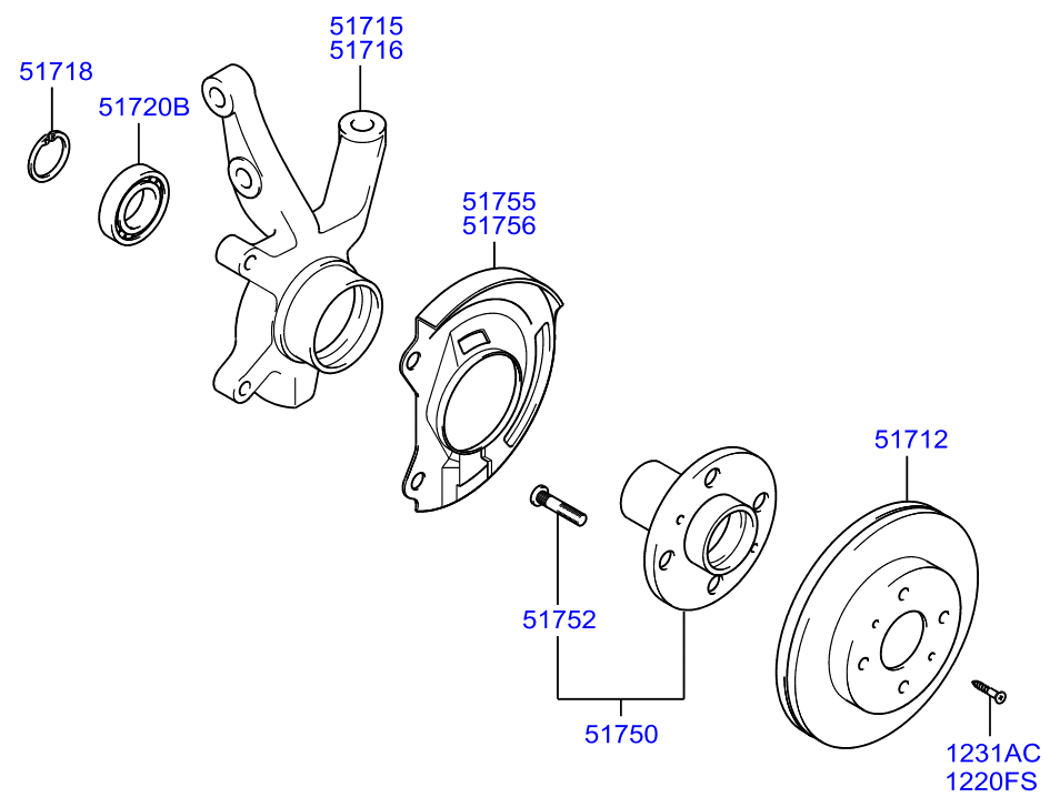 Hyundai 51718-29100 - Kit cuscinetto ruota www.autoricambit.com