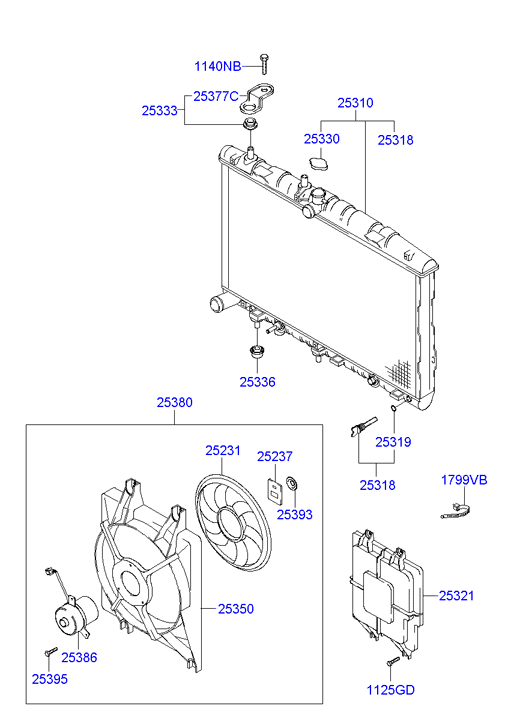 KIA 25330-25000 - Tappo, radiatore www.autoricambit.com