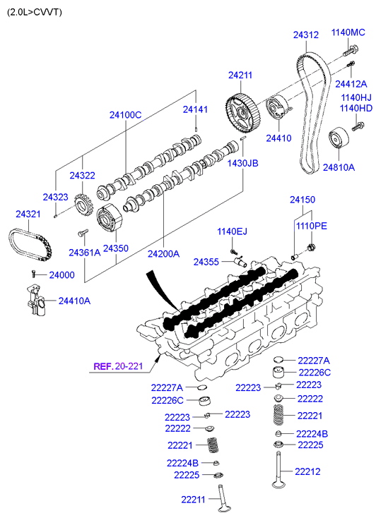 Hyundai 24355-23763 - Valvola comando, Regolazione albero a camme www.autoricambit.com