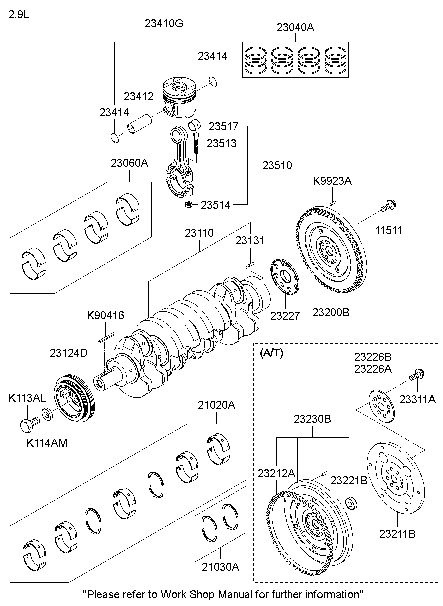 KIA 23060-42001 - Bronzina di biella www.autoricambit.com