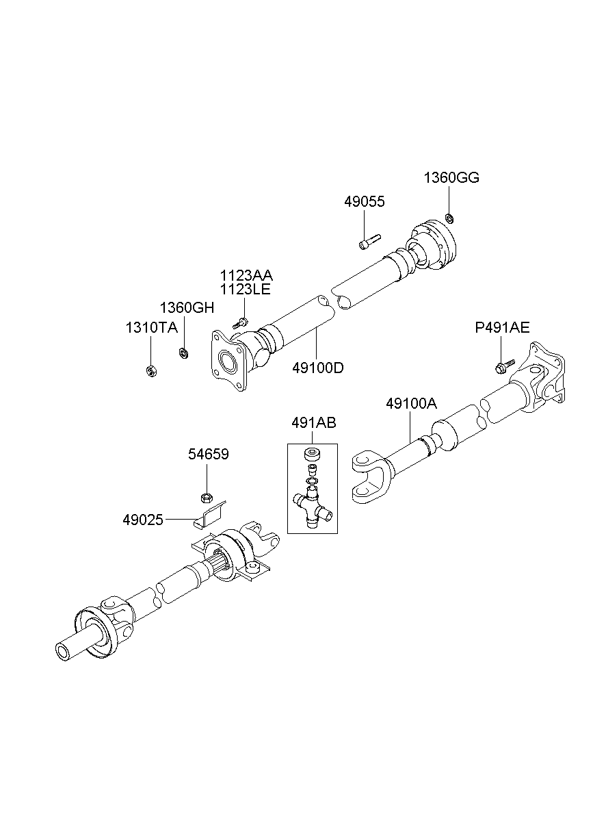 Mitsubishi SB000055A - Giunto, Albero longitudinale www.autoricambit.com