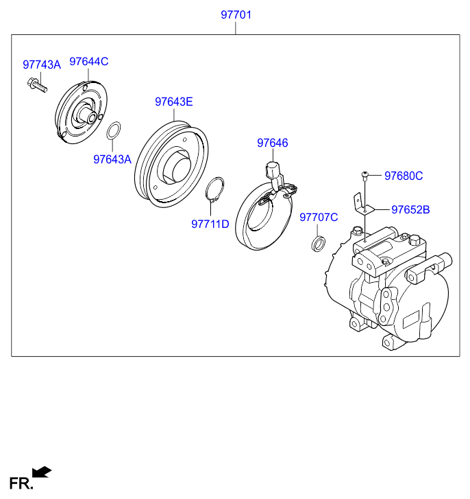 Hyundai 97701-2V000 - Compressore, Climatizzatore www.autoricambit.com