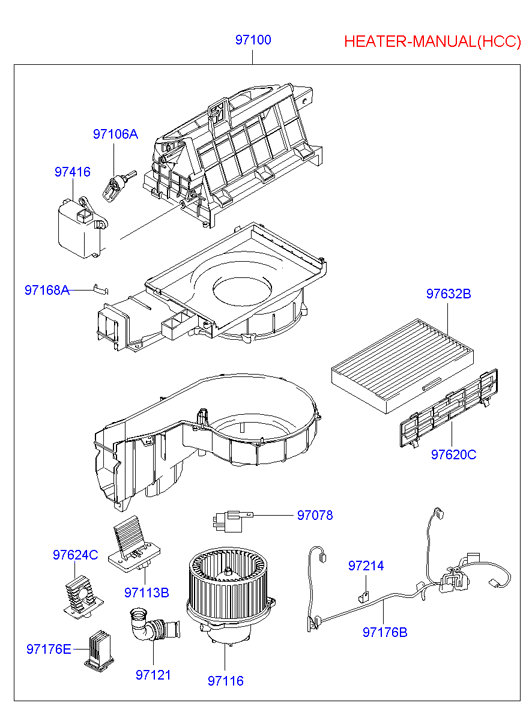 KIA 97179-2D000 - Resistenza, Ventilatore abitacolo www.autoricambit.com