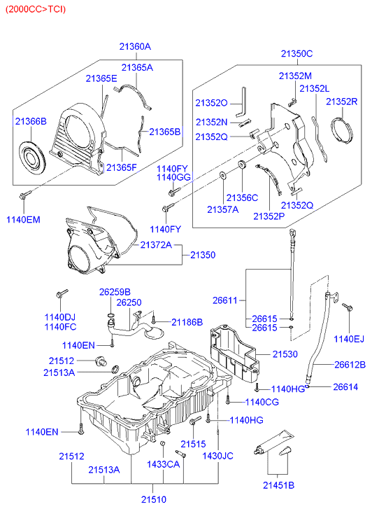 KIA 21513-23000 - Anello di tenuta, vite di scarico olio www.autoricambit.com