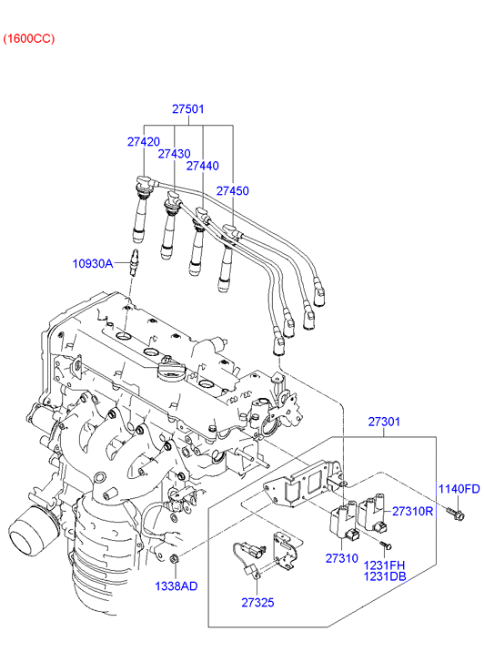 Hyundai 27501-23B70 - Kit cavi accensione www.autoricambit.com