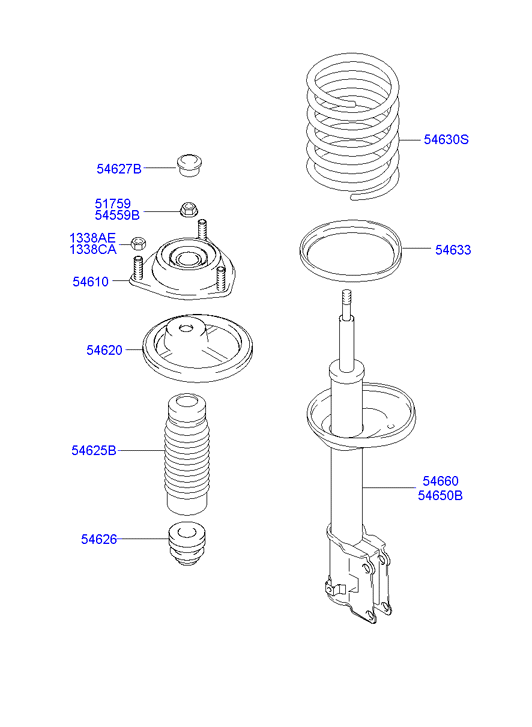 KIA 546102D100 - Supporto ammortizzatore a molla www.autoricambit.com