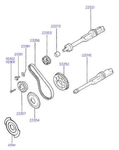 Hyundai 23357-33350 - Rullo tenditore, Cinghia dentata www.autoricambit.com