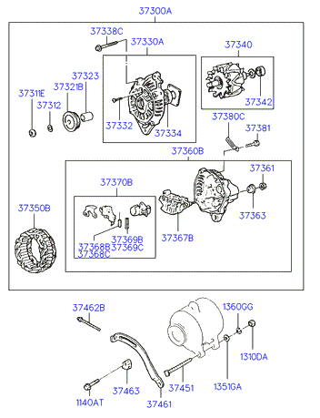 Hyundai 3737021330 - Regolatore di tensione del generatore www.autoricambit.com