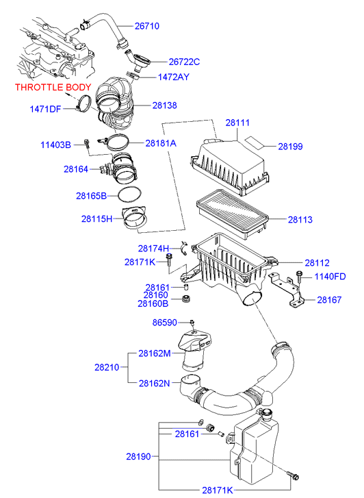 Hyundai 28164-2A401 - Debimetro www.autoricambit.com