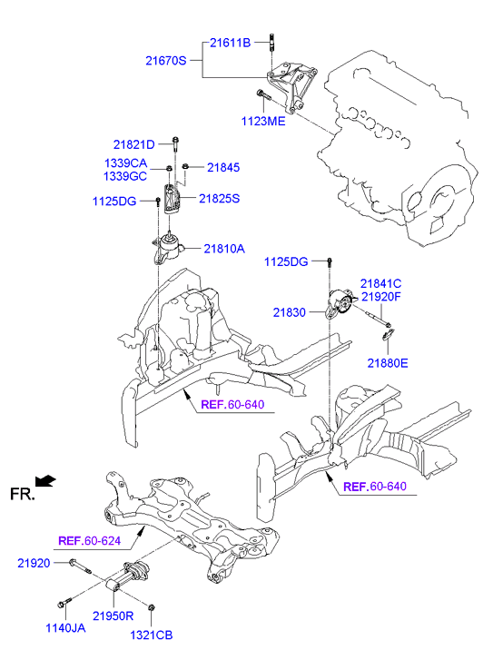 KIA 21830-A5000 - Supporto, Ripartitore di coppia www.autoricambit.com