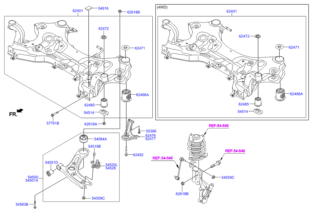 Hyundai 54551 C5000 - Silent Block, Supporto Braccio Oscillante www.autoricambit.com