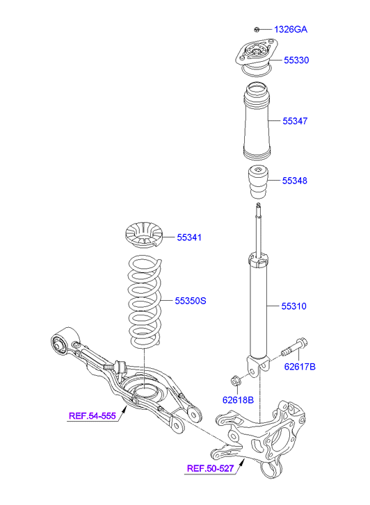 KIA 55311-4R010 - Ammortizzatore www.autoricambit.com