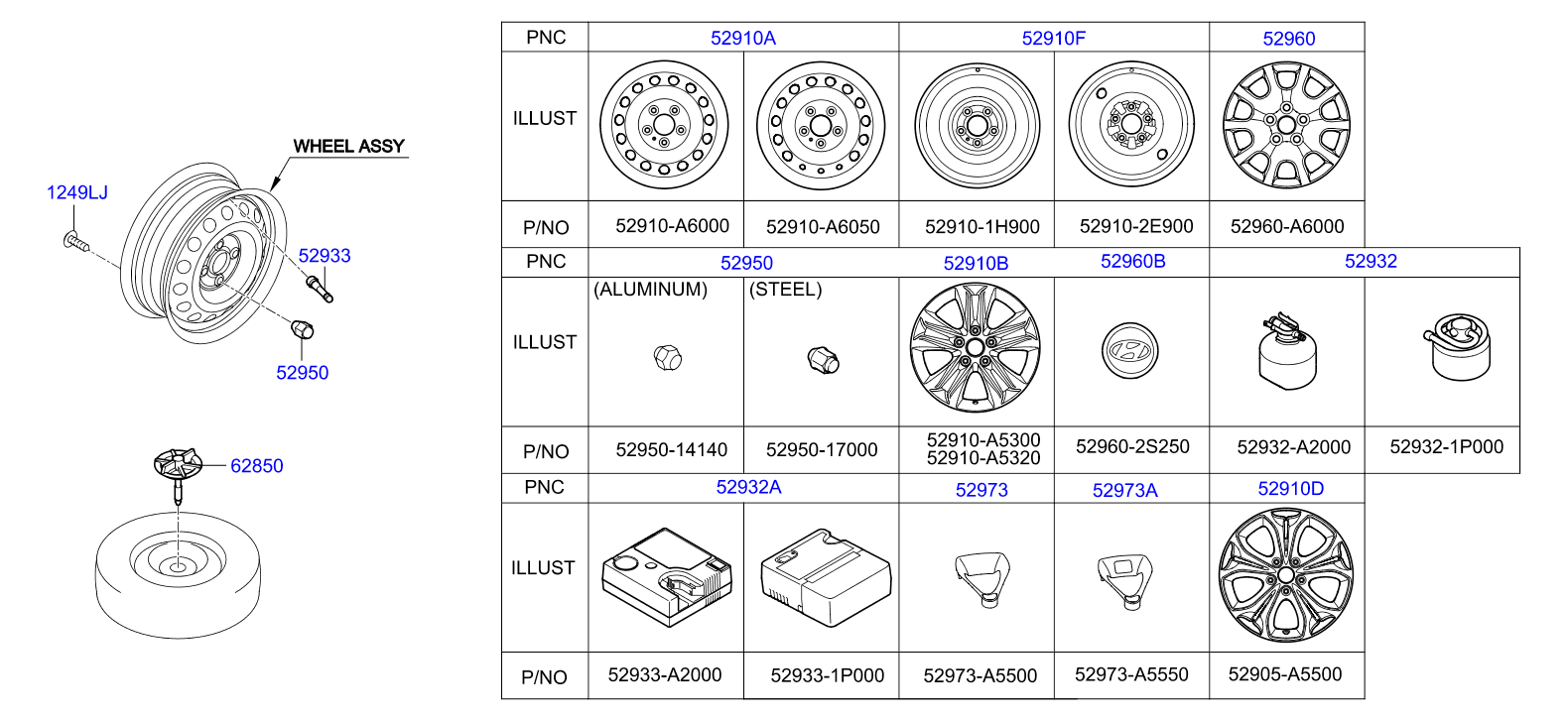 Hyundai 52910-A6000 - Cerchione www.autoricambit.com