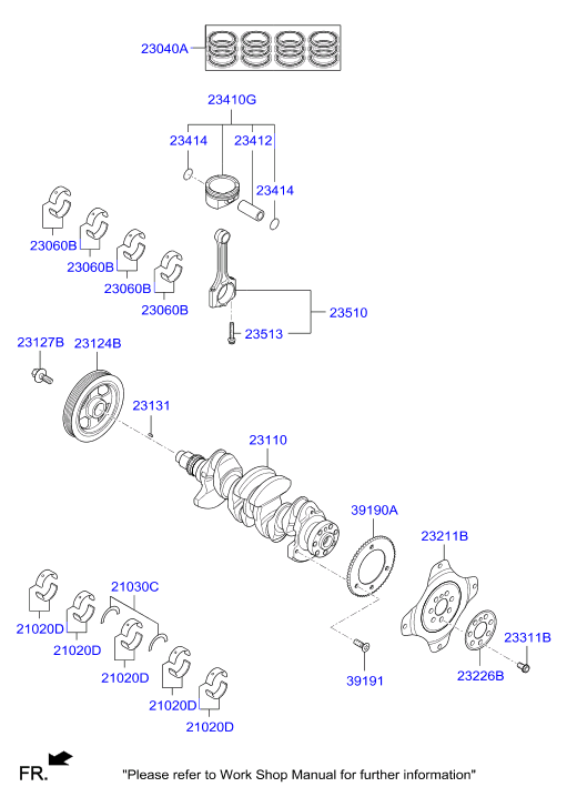 Hyundai 231242E500 - Pulley - damper www.autoricambit.com