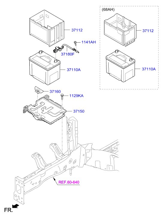 Hyundai 371101W680 - Batteria avviamento www.autoricambit.com