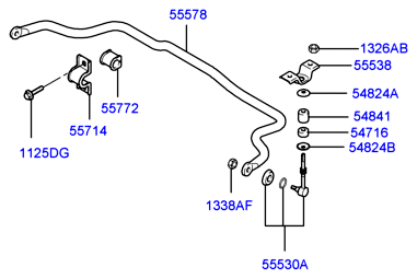 Hyundai 54717-44000 - Asta/Puntone, Stabilizzatore www.autoricambit.com