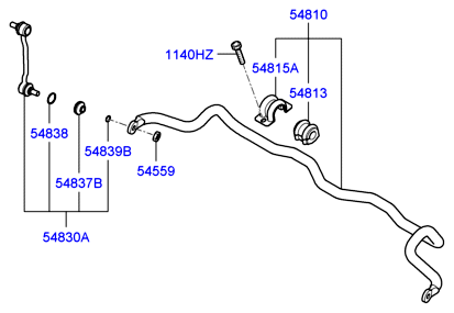 KIA 548303L000 - Asta/Puntone, Stabilizzatore www.autoricambit.com