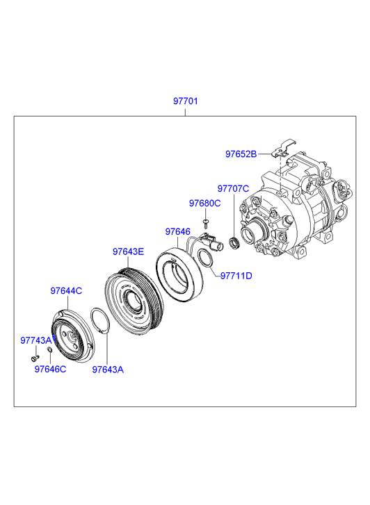 KIA 97701-3K220 - Compressore, Climatizzatore www.autoricambit.com